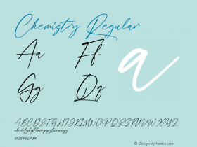 Chemistry Version 1.00;August 9, 2021;FontCreator 13.0.0.2683 64-bit图片样张