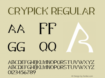 Crypick Serif Version 1.000图片样张