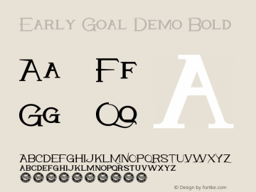 Early Goal Demo Bold Version 1.002;Fontself Maker 3.5.4图片样张