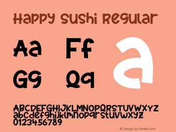 Happy Sushi Version 1.00;June 24, 2021;FontCreator 13.0.0.2683 64-bit图片样张