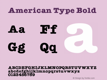 American Type Bold 001.000图片样张