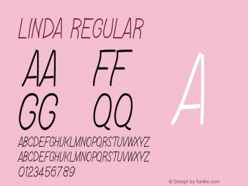 Linda Version 1.001;Fontself Maker 3.5.4图片样张