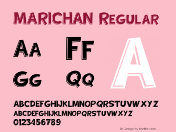 MARICHAN Version 1.00;July 10, 2021;FontCreator 13.0.0.2683 64-bit图片样张