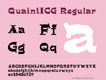 QuaintICG Regular 001.000图片样张