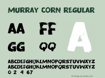 Murray Corn Version 1.00;January 20, 2022;FontCreator 13.0.0.2683 64-bit图片样张