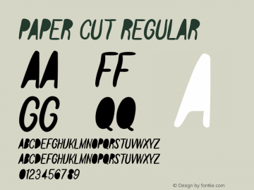 Paper Cut Version 1.001;Fontself Maker 3.5.4图片样张