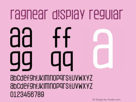 Ragnear Display Version 1.00;March 3, 2022;FontCreator 13.0.0.2683 32-bit图片样张