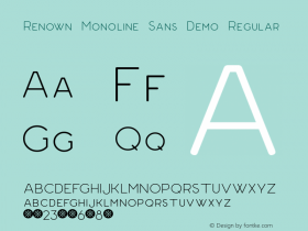 Renown Monoline Sans Demo Version 1.004 June 19, 2019图片样张