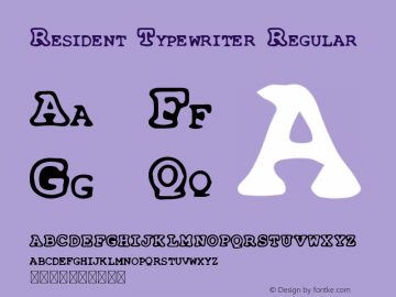 Resident Typewriter Version 1.0\图片样张