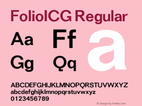 FolioICG Regular 001.000 Font Sample