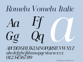 Romelu Vomelu Italic Version 1.000图片样张