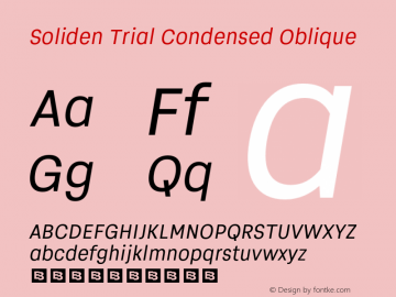 SolidenTrial-CondensedOblique Version 1.000图片样张