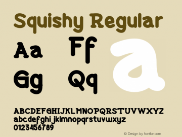 Squishy Version 1.00;November 10, 2021;FontCreator 12.0.0.2563 64-bit图片样张