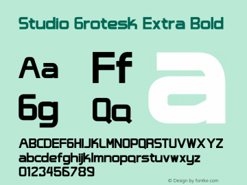 Studio Grotesk Extra Bold Version 1.0.0图片样张