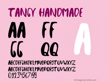 Tangy Handmade Version 1.002;Fontself Maker 3.5.7图片样张