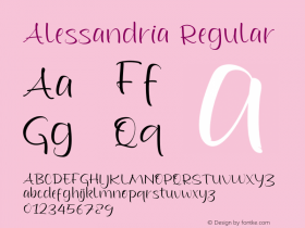 Alessandria Version 1.001;Fontself Maker 3.5.7图片样张