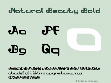 Natural Beauty Bold Version 1.00;November 3, 2017;FontCreator 11.0.0.2408 64-bit图片样张