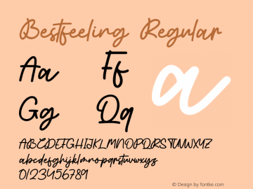 Bestfeeling Version 1.000;February 1, 2022;FontCreator 14.0.0.2794 64-bit图片样张