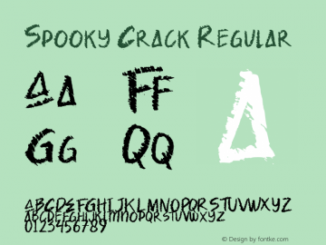 Spooky Crack Version 1.00;September 14, 2022;FontCreator 13.0.0.2683 64-bit图片样张