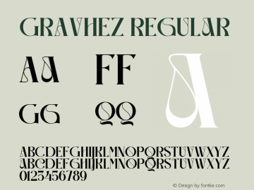 GRAVHEZ Version 1.00;May 13, 2022;FontCreator 13.0.0.2680 64-bit图片样张