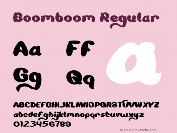 Boomboom Version 1.00;March 21, 2020;FontCreator 11.5.0.2422 64-bit图片样张