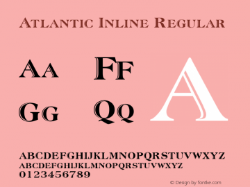 Atlantic Inline Regular Unknown Font Sample