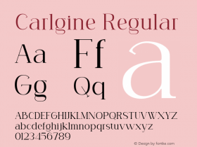 Carlgine Regular Version 1.000图片样张