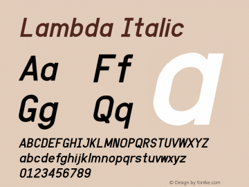 Lambda Italic 0.22图片样张