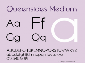 Queensides Medium Version 1.00;January 1, 2023;FontCreator 13.0.0.2683 64-bit图片样张