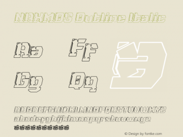 NAXMOS Outline Italic Version 1.000图片样张