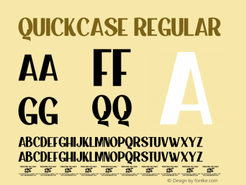 Quickcase Version 1.00;January 5, 2023;FontCreator 13.0.0.2683 64-bit图片样张