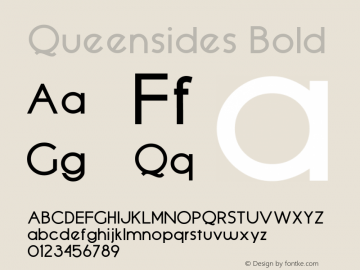 Queensides Bold Version 1.00;January 1, 2023;FontCreator 13.0.0.2683 64-bit图片样张