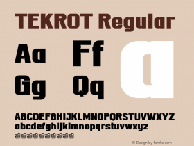 TEKROT Regular Version 1.000图片样张