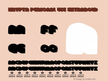 KRYPTAPERSONALUSE-ExtraBold Version 1.000图片样张