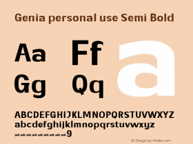 Genia personal use Semi Bold Version 1.000图片样张