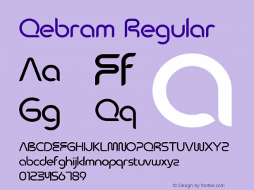 Qebram Version 1.000;January 24, 2023;FontCreator 14.0.0.2897 64-bit图片样张
