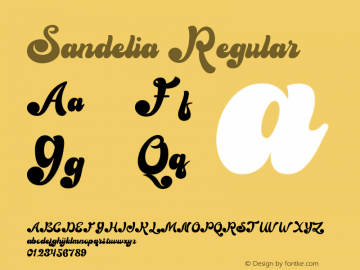 Sandelia Version 1.000;January 24, 2023;FontCreator 14.0.0.2897 64-bit图片样张