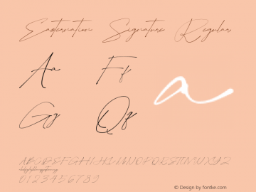 Easternation Signature Version 1.00;January 26, 2023;FontCreator 12.0.0.2525 64-bit图片样张