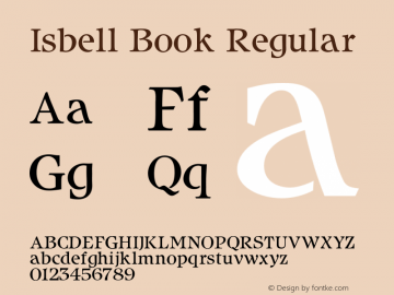 Isbell Book Regular 001.000图片样张