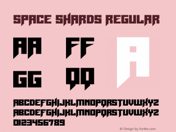 Space Shards Version 1.00;January 31, 2023;FontCreator 12.0.0.2567 64-bit图片样张