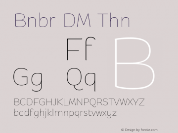 Banburi DEMO Thin Version 1.000;Glyphs 3.1.2 (3151)图片样张