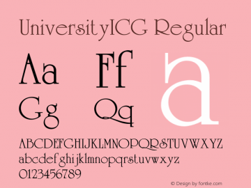 UniversityICG Regular 001.000图片样张