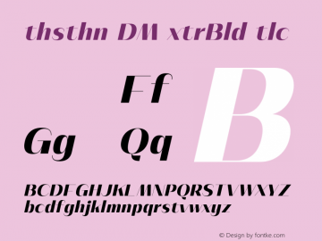 Athisthan DEMO ExtraBold Italic Version 1.001;Glyphs 3.1.2 (3151)图片样张