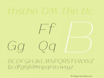 Athisthan DEMO Thin Italic Version 1.001;Glyphs 3.1.2 (3151)图片样张