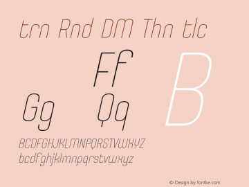 Uturna Round DEMO Thin Italic Version 1.000;Glyphs 3.1.2 (3151)图片样张