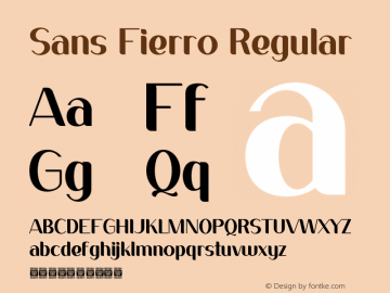 Sans Fierro Version 1.003;Fontself Maker 3.5.8图片样张