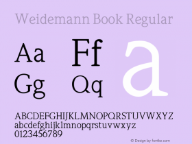 Weidemann Book Regular 001.000 Font Sample
