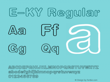 E-KY Regular 1995;1.00 Font Sample