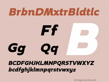 Boriboon DEMO ExtraBold Italic Version 1.01图片样张