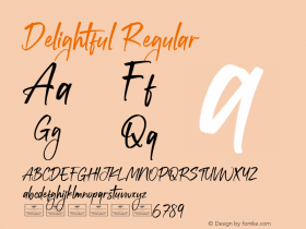 Delightful Version 1.005;Fontself Maker 3.5.8图片样张